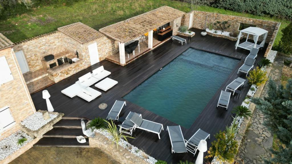 Magnifique Villa De Luxe Au Coeur De La Garrigue Nimes Bagian luar foto
